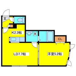 北３４条駅 徒歩12分 3階の物件間取画像